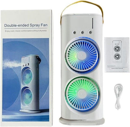 Portable Dual Fan Air Cooler – USB Powered | Quiet & Efficient Cooling