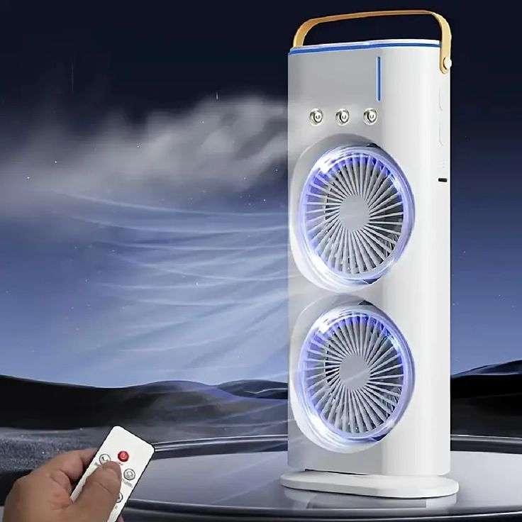 Portable Dual Fan Air Cooler – USB Powered | Quiet & Efficient Cooling